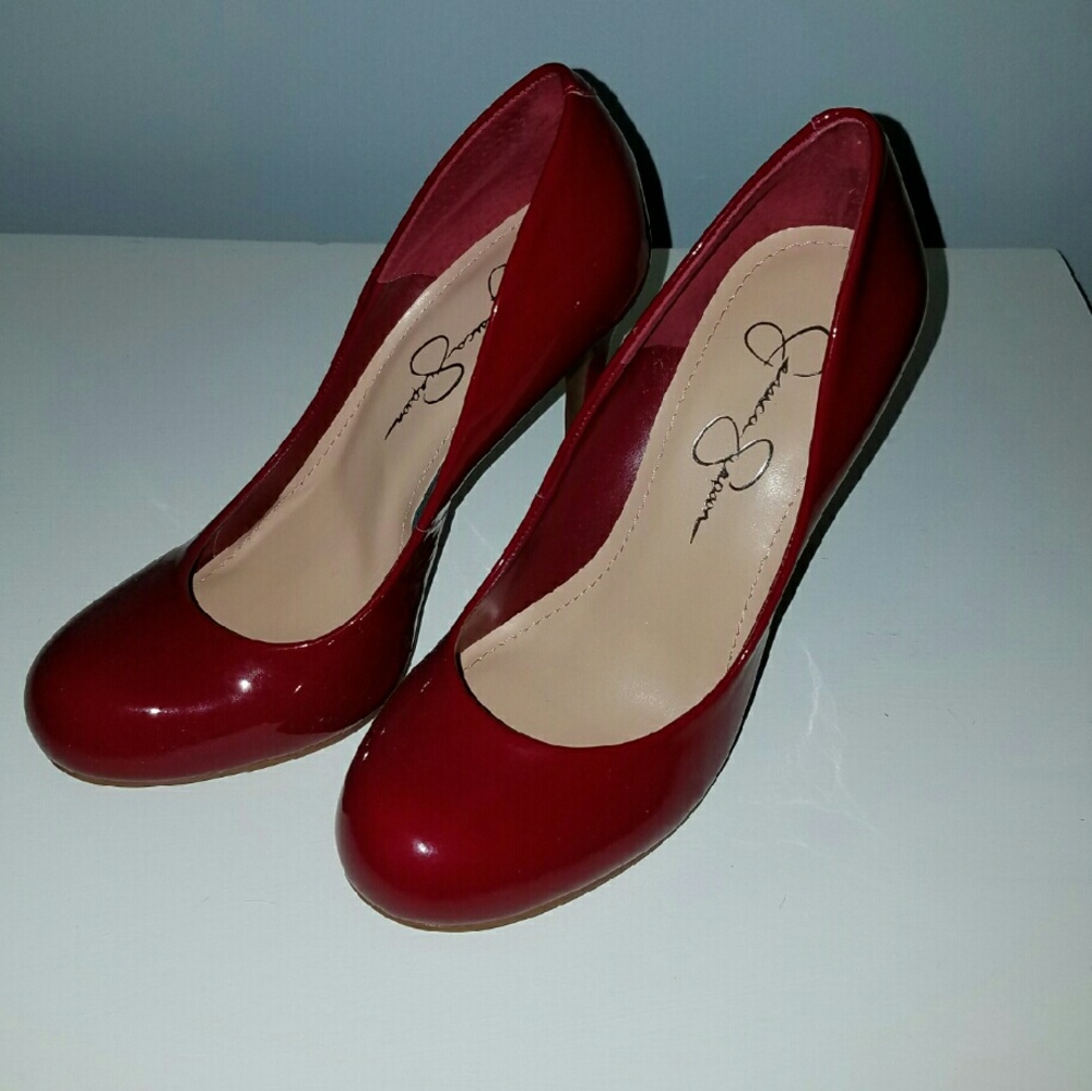 Jessica Simpson red heels