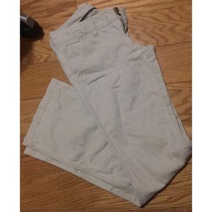 Dark khaki bootcut pants