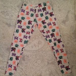 Neon kitty leggings
