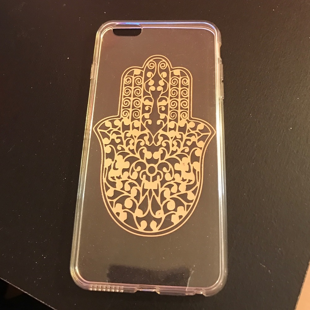 Rose Gold Hamsa clear iPhone 6 Plus case