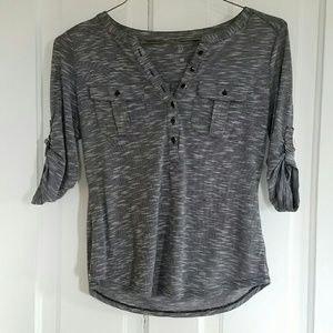 1/2 Sleeves Gray Blouse
