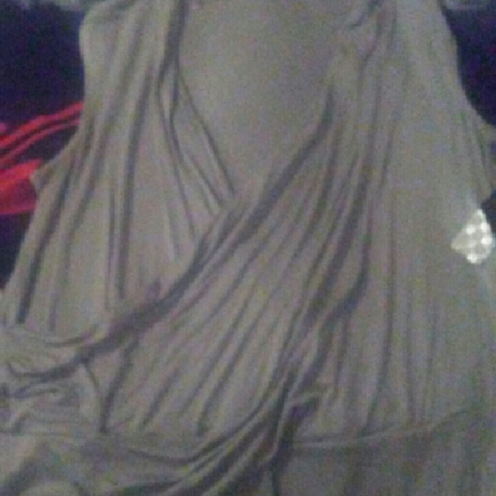 NWT grey sleeveless wrap tank