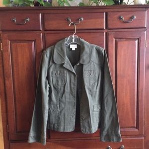 Ann Taylor Loft Army Green Jacket