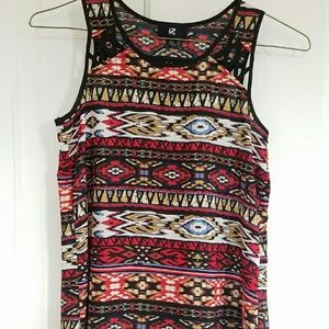 Colorful Open-back Tank Top