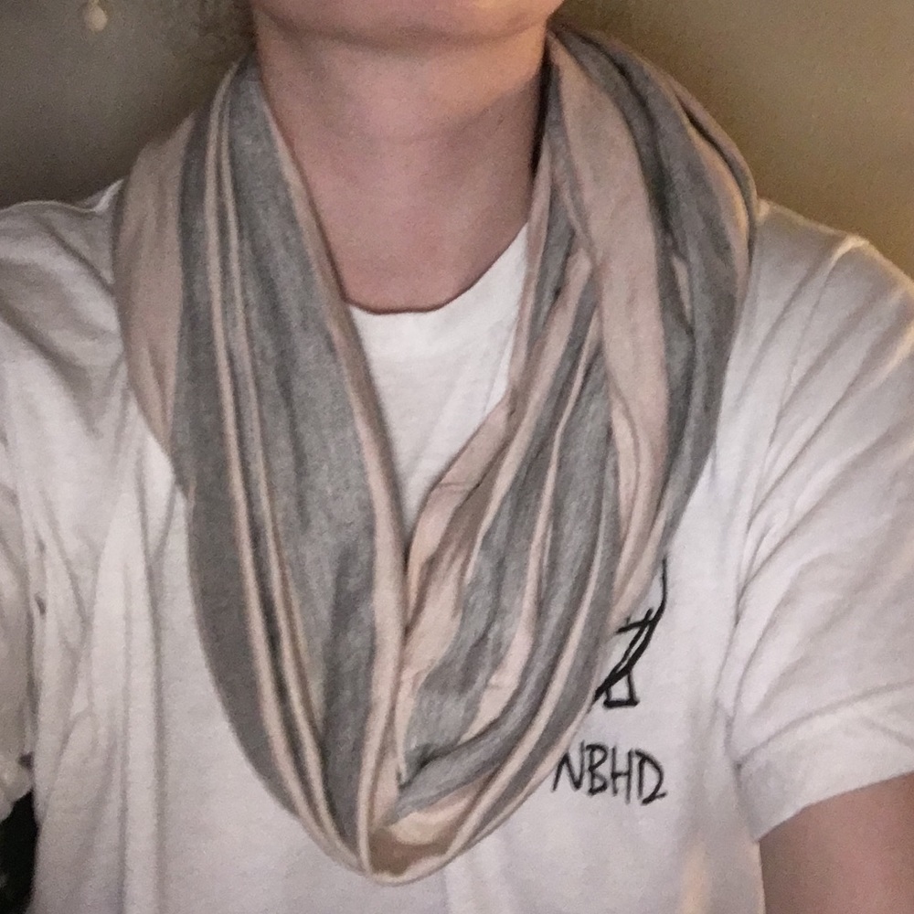 Grey and Tan Scarf