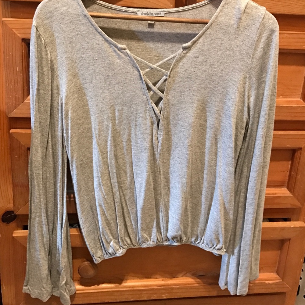 Long sleeve bell bottom top