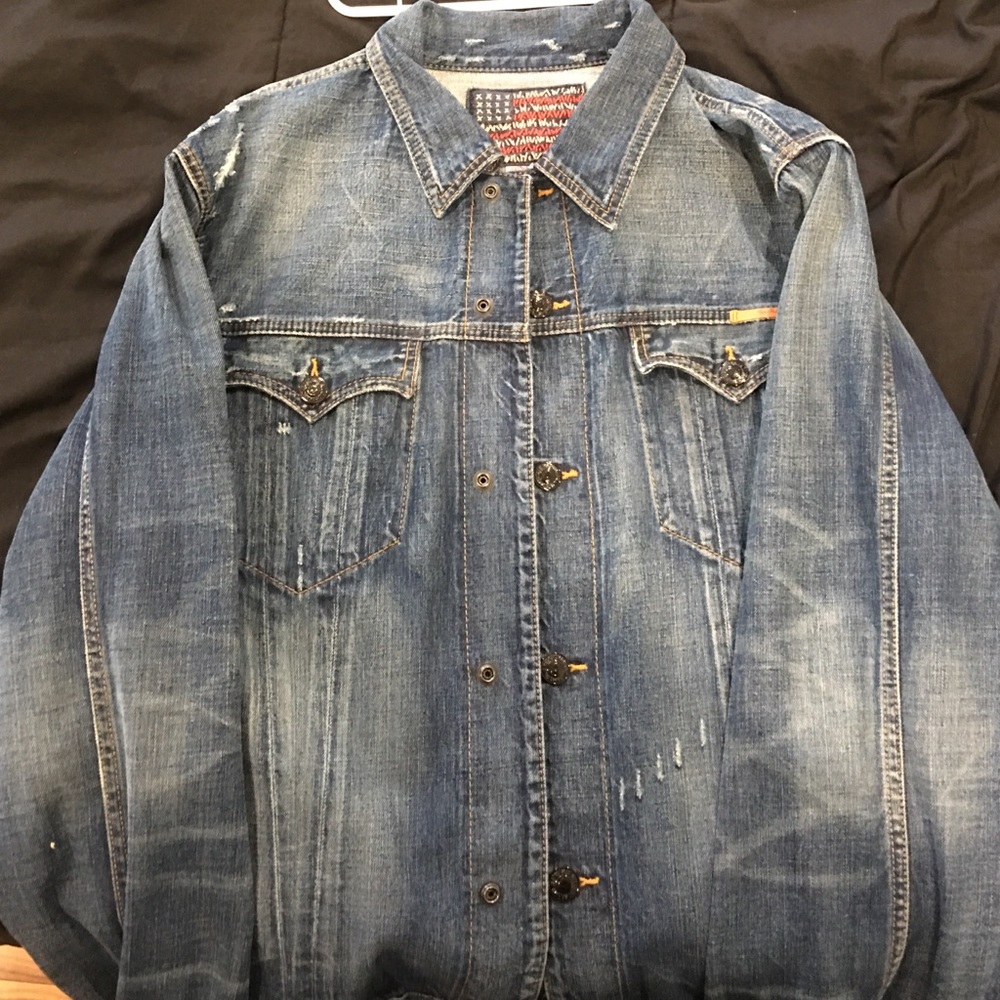 Men's true religion denim slim jacket