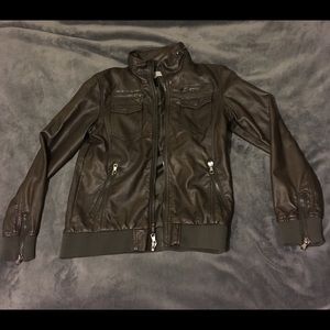 Faux leather jacket