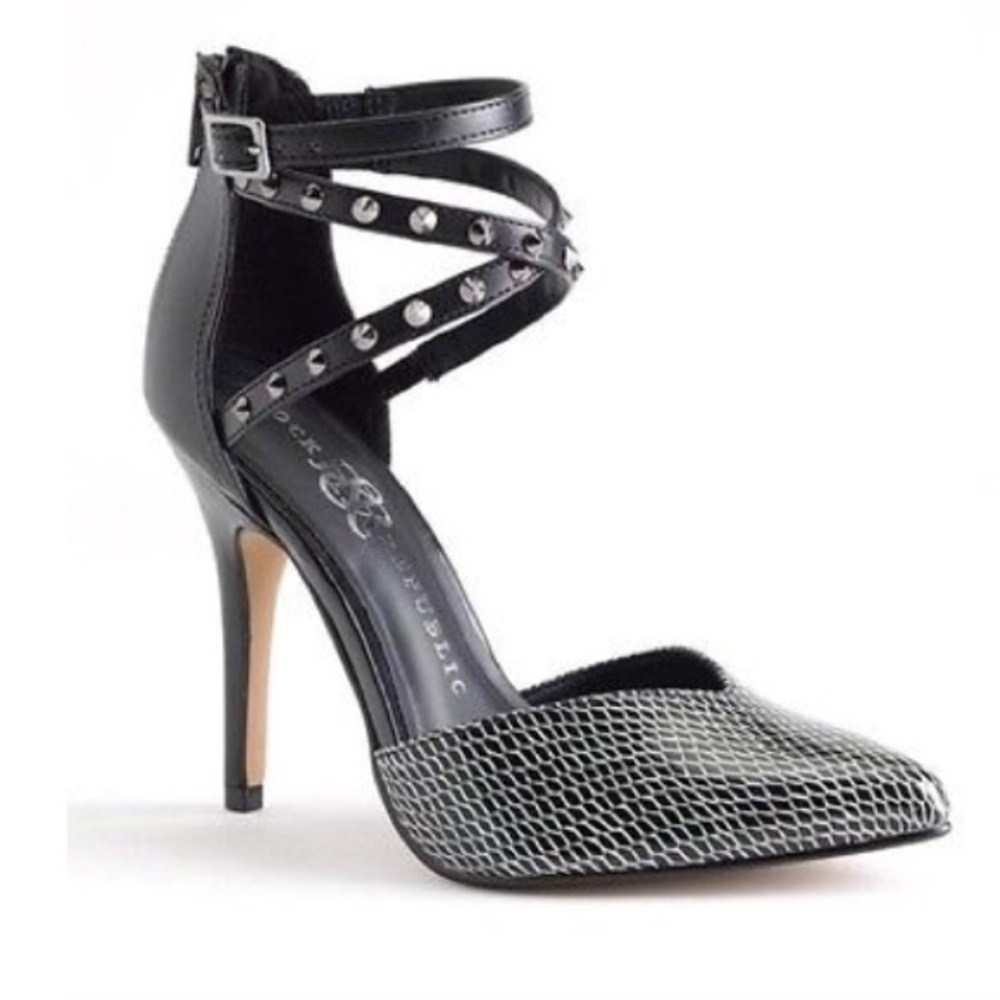 Black Ankle Strap Heel