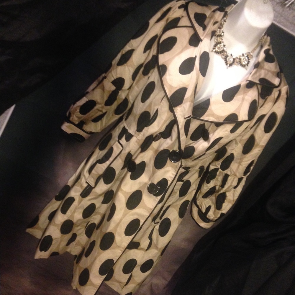 Super fun polka dot trench