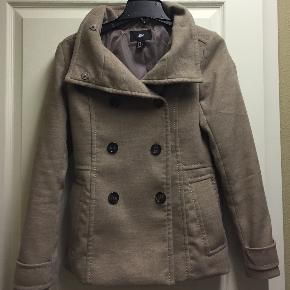 Tan H&M light tan pea coat