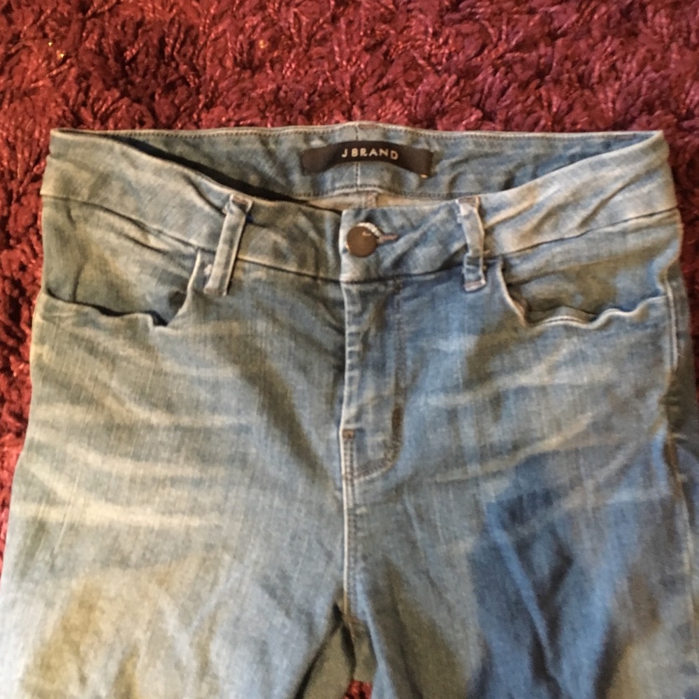 High waist skinny jeans with ankle cuff