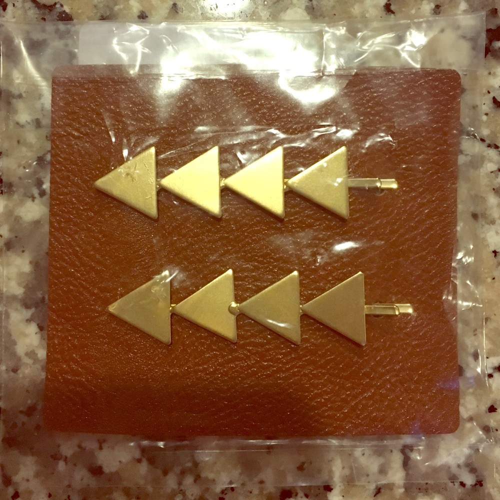 NWT triangle hair clips