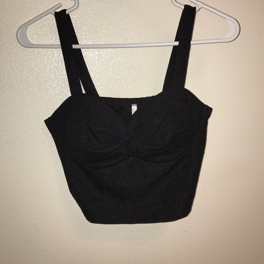 Black bustier top