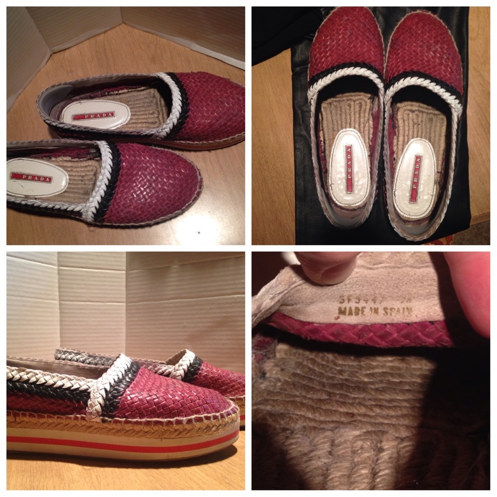Prada platform espadrilles
