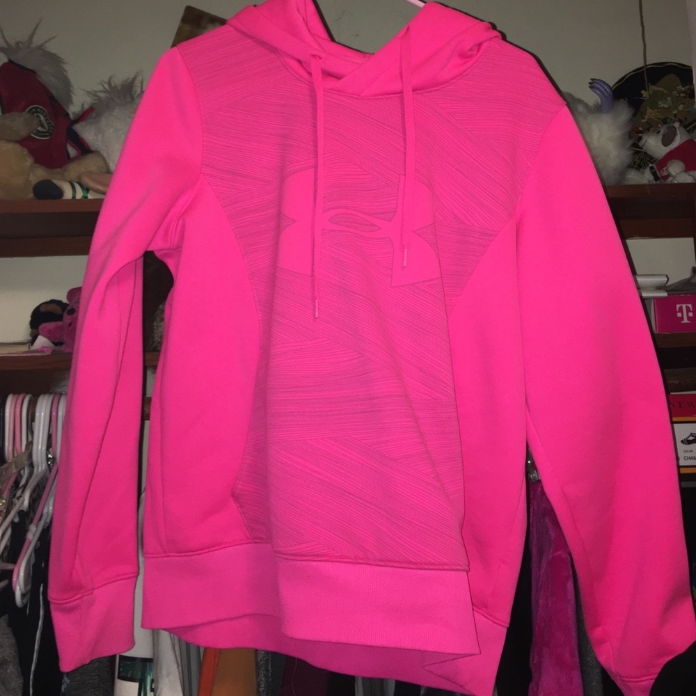Pink under armour sweatshirt