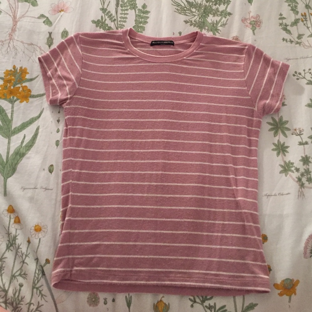 super soft pink striped shirt