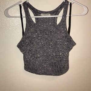 Grey racerback crop top