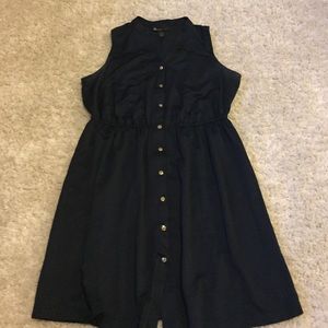 Lane Bryant navy blouse dress