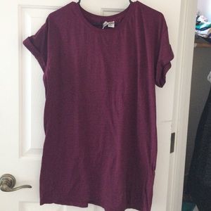 Maroon t-shirt dress from H&M