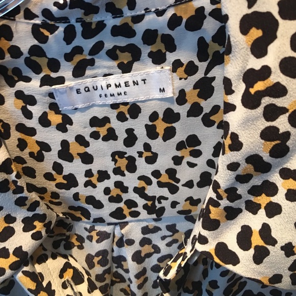 Equipment femme med cheetah print sleeveless - Picture 2 of 4