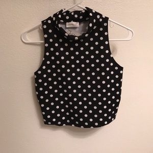 Polka dot crop top