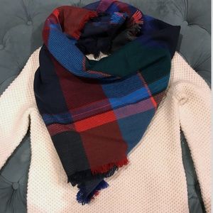 Vibrant Multicolored Blanket Scarf.