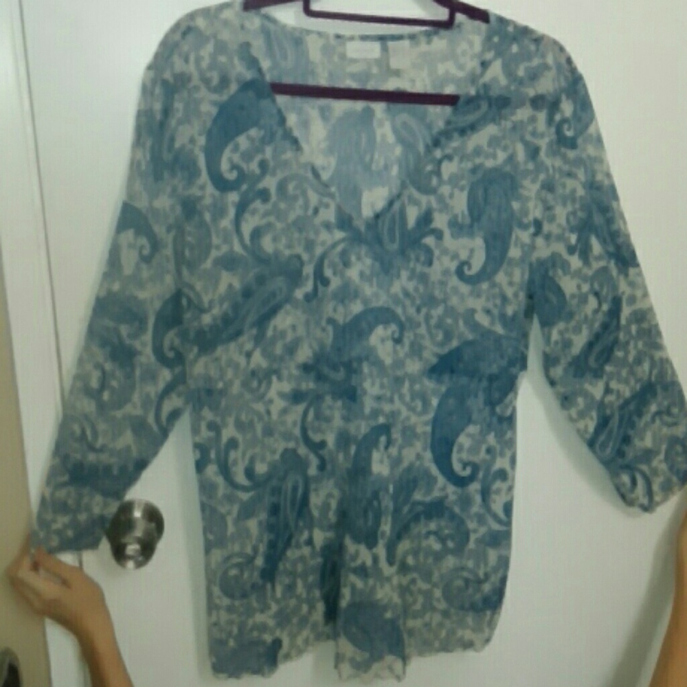 Sheer paisley top