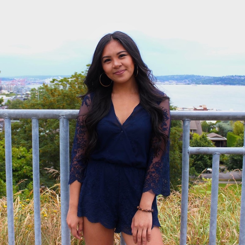 Navy Blue Lace Romper