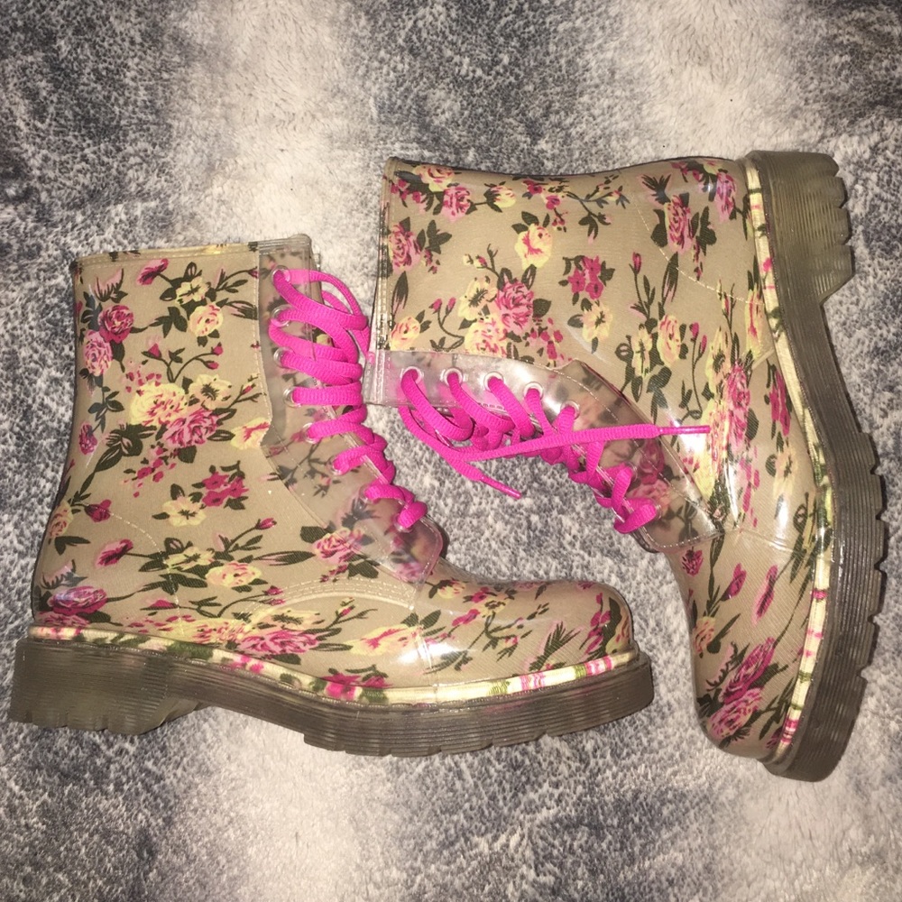 Flower plastic boots (Rain Boots)