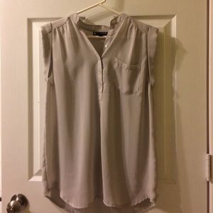 Sheer cap sleeve blouse