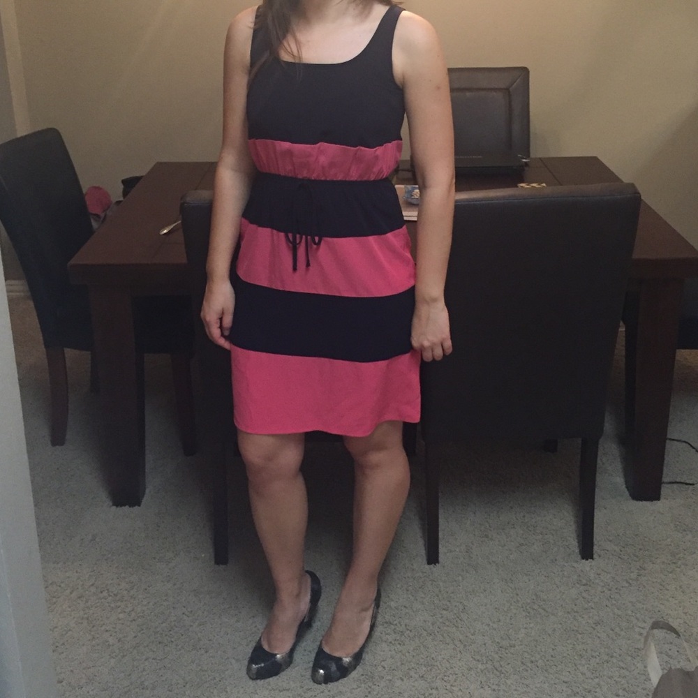 ✅SALE❗Cute summer dress pink and navy blue