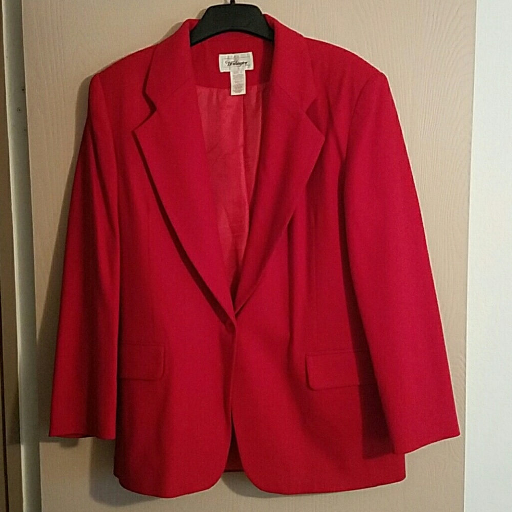 100% wool red jacket