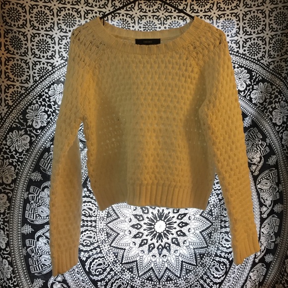 Forever 21 Tops - Knit Long Sleeve Crop Top