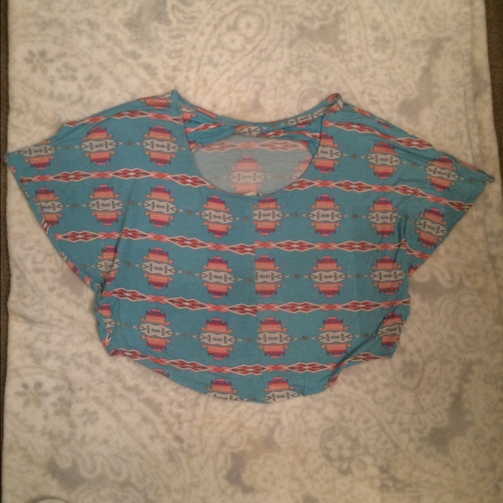 Aztec printed crop top