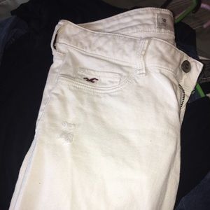 White Hollister jeans.