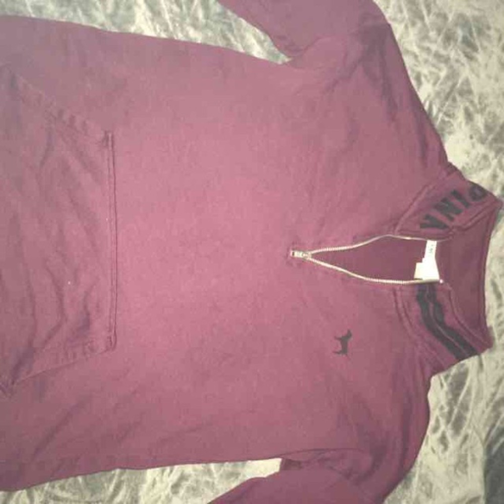 Pink sweatshirt 3/4 zip and sweatpants