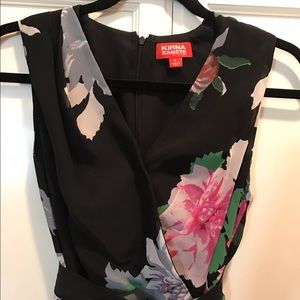 Kirna Zabete Black Foral Dress