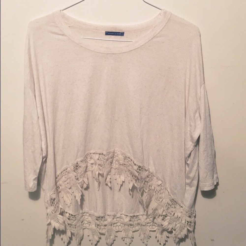 High and low Cream top