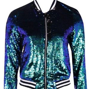 Sequin bomber jacket
