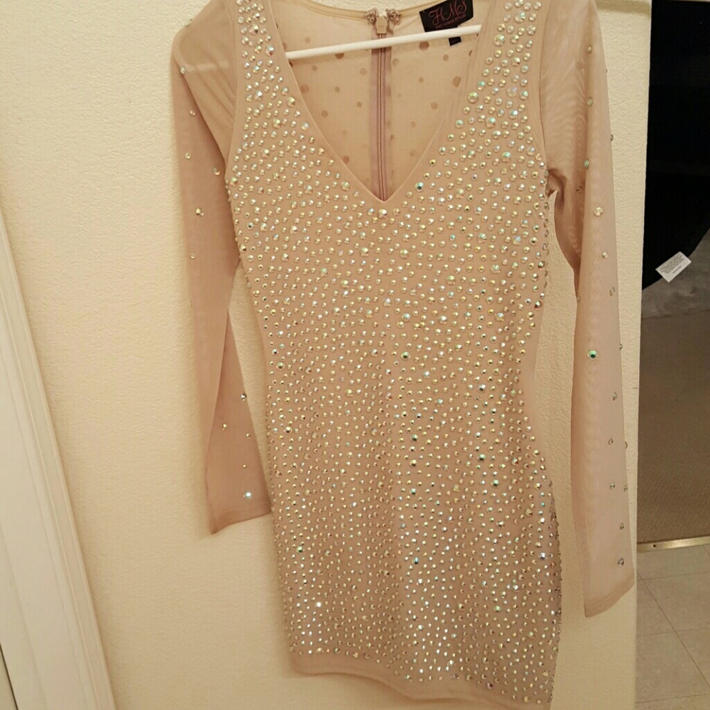 Jeweled Nude Dress