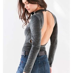 Urban Outfitters: Grey Backless Bodysuit