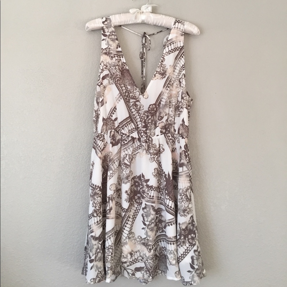 White Patterned Dress