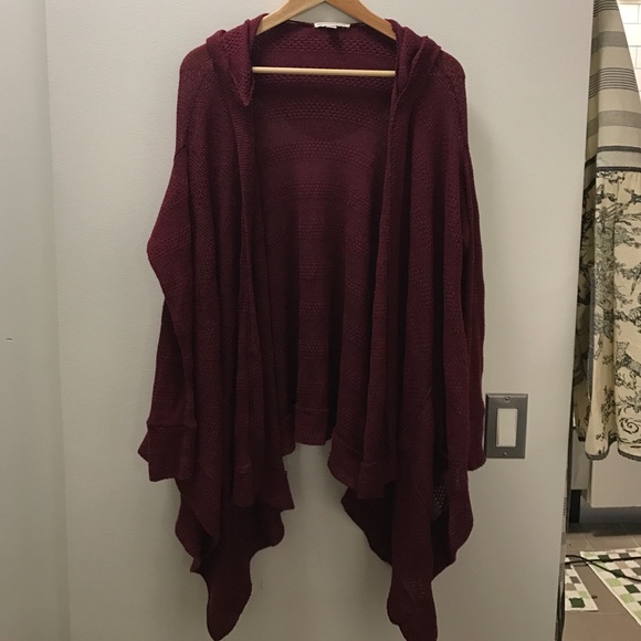 American Eagle Outfitters Sweaters - AE Maroon Drapey Cardigan