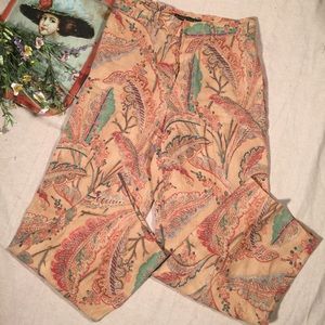 Ralph Lauren Black Label Linen Paisley Pants 4