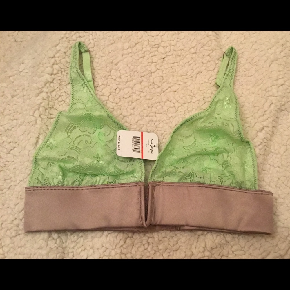 Free People V-Wire Soft Cup Bra - NWT XS - Mint