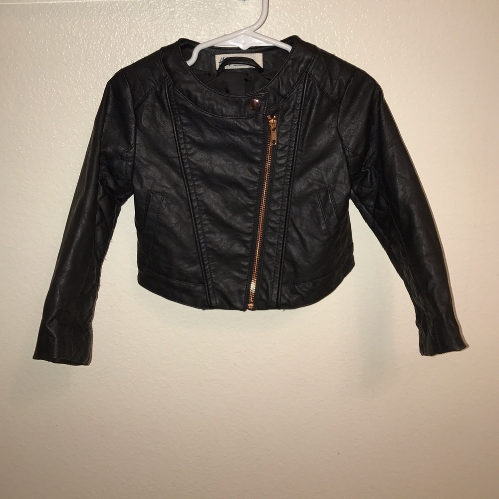 H&M toddler faux leather jacket