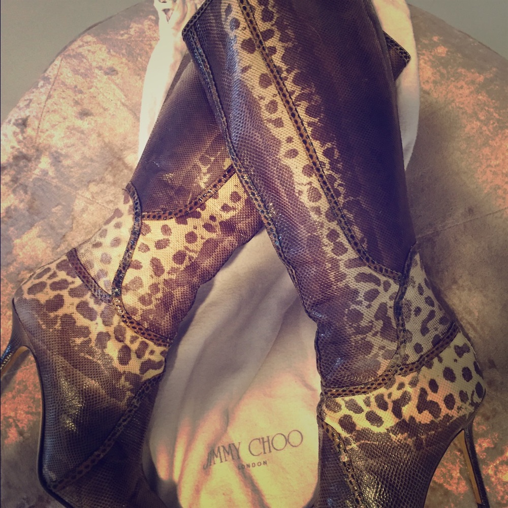 Jimmy choo snakeskin boots