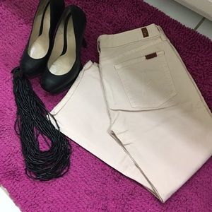 Seven for all Mankind Jeans soft pink cropped