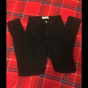American Apparel High-Waisted  Black Easy Jean